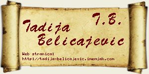 Tadija Beličajević vizit kartica